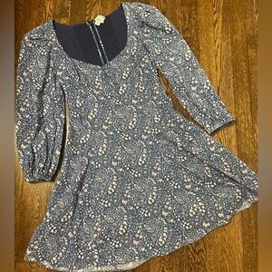 J.Crew Sweetheart long-sleeve mini dress in Liberty Bourton Bloom